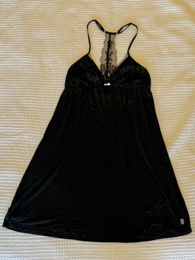 Black Lace-Trim Chemise Nightdress - Women Intimates & Sleepwear